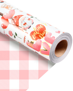 กระดาษห่อของขวัญเคลือบอลูมิเนียมลายรักแท้สำหรับวันวาเลนไทน์ - Product Image 1