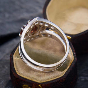 Anello in Argento A166 con Diamante Taglio Marquise Colore G Naturale Gioiello di Fidanzamento per Donna - Product Image 6