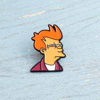 Europeo Americano Creativo Nuevo Futurama Técnica Chapada en Metal Impresión Digital Diseño Grabado Dibujos Animados J. Broche Fry