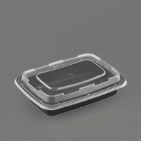 Tiya micro-ondes congélateur sûr en plastique préparation de repas couvercle de récipient alimentaire Rectangle Injection PP sans BPA emballage à emporter jetable