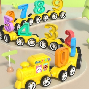 Train magnétique pour enfants avec chiffres et alphabet, jouet de construction à tirer, voiture éducative pour l'apprentissage précoce des mathématiques et des calculs - Product Image 1