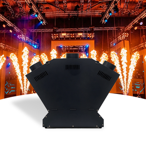 Lanciafiamme a Tre Teste a Forma di Ventaglio con Macchina del Fuoco DMX, Macchina del Fuoco LPG, Macchina delle Fiamme per Effetti Scenici - Product Image 1