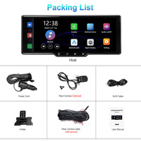 Autoradio stéréo double BT HD 2024, écran tactile 10,26 pouces, Apple CarPlay et Android Auto sans fil