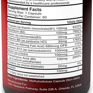 Capsule di Complesso B Super OEM ODM, Combina Vitamine B12, B1, <span class=keywords><strong>B2</strong></span>, B3, B5, B6, B7, B9 per un Metabolismo Energetico Sano - Product Image 2