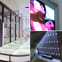 Boîte à lumière SEG légère pour publicité, affiche en tissu pliable, 5000 lumens, LED haute luminosité, sur pied pour caisson lumineux
