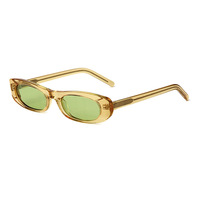 Lunettes de soleil ovales classiques en acétate, modèle de luxe, nouveau design, tendance rétro haut de gamme, petite monture en acétate, personnalisées 2025