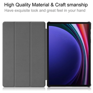 Étui en cuir pour tablette intelligente Samsung Galaxy Tab S10 <span class=keywords><strong>S9</strong></span> PLUS <span class=keywords><strong>S9</strong></span> FE PLUS 12.4, fonction de veille/réveil automatique à trois volets, prise en charge de la personnalisation - Product Image 4