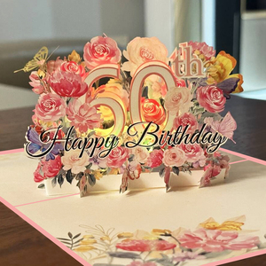 Vente en gros de cartes de vœux pop-up 3D personnalisées faites à la main, papier <span class=keywords><strong>musique</strong></span> légère, chanson numérique <span class=keywords><strong>pour</strong></span> les affaires, <span class=keywords><strong>joyeux</strong></span> <span class=keywords><strong>anniversaire</strong></span>, événements de remerciement - Product Image 4