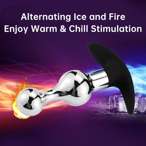 Dongkai Metall Hybrid Perlen-Analplug Butt Plug Tragbarer Anus-Vaginal-Stimulator für Männer und Frauen Masturbation Outdoor Fetisch Sexspielzeug - Product Image 2