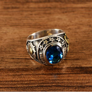 MYF फैक्टरी थोक रत्न mens masculino मूल anel डे prata तुर्की तुर्क सुल्तान <span class=keywords><strong>suleiman</strong></span> 925 स्टर्लिंग चांदी की अंगूठी - Product Image 4