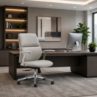 Chaise de bureau moderne en cuir PU pour la maison et le bureau, accoudoirs électroplaqués de niveau un, hauteur réglable, siège rembourré extra doux