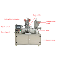 Machine à sceller les gobelets en plastique pour pudding, gelée, yaourt et glaçons, automatique