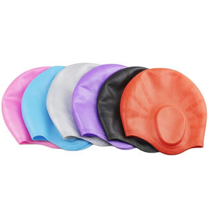 Bonnet de bain en silicone haut de gamme, très élastique, avec protection des oreilles, confortable et efficace pour empêcher l'entrée de l'eau (vente en gros) - Product Image 5