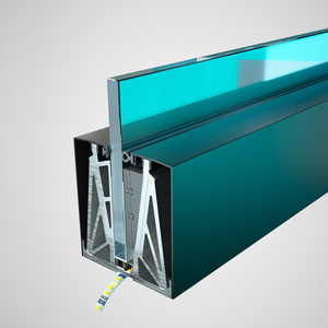 Ringhiere in Vetro Senza Telaio con Design a Rinforzo Diagonale, Cornice in Alluminio e Canali Visibili per Balconi - Product Image 1