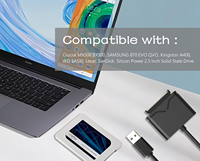 Adaptateur SATA vers USB 3.0 moins cher câble de convertisseur de disque dur externe pour prise en charge UASP HDD SSD de 2.5 pouces pour ordinateur portable