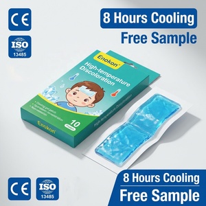 Étiquettes privées Patch de refroidissement de la fièvre <span class=keywords><strong>à</strong></span> couleur changeante Tampons de gel de signalisation de température Packs chauds et froids - Product Image 2