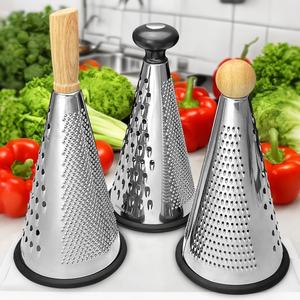 Top vendeur en gros professionnel 3 côtés conique légumes fruits <span class=keywords><strong>râpe</strong></span> Cutter métal manuel pomme de terre carotte Chesse râpes - Product Image 4