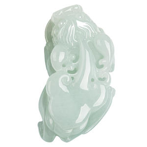 Colgante de Jadeíta Natural de Myanmar Ruyi Pi Xiu, Jade para Hombre y Mujer, Venta al por Mayor, Regalo con Certificado de Tasación PX14 - Product Image 1