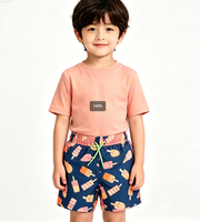 Short de bain unisexe pour tout-petits, séchage rapide, extensible dans quatre directions, imperméable, respirant, anti-transpiration, imprimé, en polyester, pour la plage