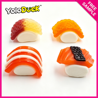 Yoloduck Vente en gros de bonbons gélifiés halal personnalisés, assortiment de designs de sushi, bonbons gélifiés à mâcher en gros