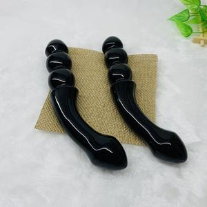 Siyah Obsidyen Kristal Dildo Değnek Masaj Aleti Anal Boncuk Yoni Değnek Siyah Obsidyen Enerji Şifa Değneği Kadınlar için Meditasyon ve Rahatlama - Product Image 5