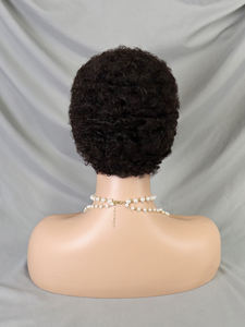 Versandfertige Afro Kinky Curly Kurze Bob-Perücken, Vorgezupfte Natürliche Haarperücke für Frauen, 13x4 Full Lace Front Echthaar-Perücken, Pixie-Schnitt - Product Image 3