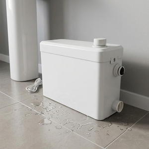 Pompe de relevage d'eau de salle de bain sans balais HWCP avec <span class=keywords><strong>broyeur</strong></span> pour douche et toilettes, moteur électrique, type horizontal - Product Image 1