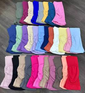 Shorts de sport pour femme OEM ODM Biker 4,5 pouces, très extensibles, durables, avec effet froncé aux fesses, sans couture, pour yoga - Product Image 2