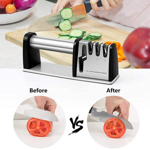 Aiguiseur de couteaux multifonctionnel en acier inoxydable 4 en 1 pour la cuisine, vente en gros - Product Image 6