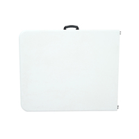 Table Pliante en Plastique de Haute Qualité 1,80 m, Rectangulaire Blanche, Mobilier d'Extérieur pour Banquets, Jardins, Réceptions et Événements