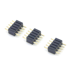 Conector de pin header de paso de 1.27mm, de una sola fila, recto, material PA6T, altura 3.0mm, 1*5P - Product Image 1