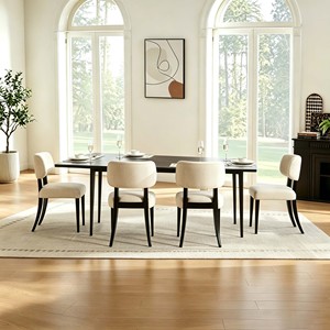 Juego de Mesa de Comedor de Madera Marca Tosee con Sillas Tapizadas, Diseño Moderno, Muebles para el Hogar, Disponible en EE. UU. - Product Image 5