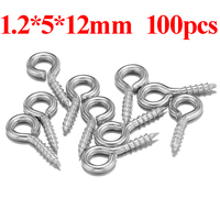 100-50 Pièces Petites Tiges à Œillets Crochets Vis Filetées en Acier Inoxydable Fermoirs pour Fabrication de Bijoux DIY