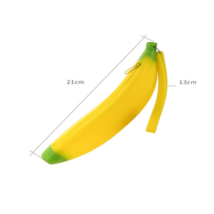 Banane Silikon Schal otte Null Brieftasche Student 3D Bleistift Fall benutzer definierte Bleistift Tasche niedlichen Stift Taschen - Product Image 3