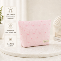 Pochette de toilette personnalisée avec broderie en forme de cœur, grande capacité, fermeture éclair, organiseur de maquillage pour femmes et filles