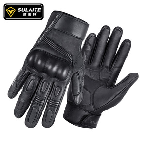 Gants de moto Sulaite noirs imperméables unisexes pour adultes, équipement de course hivernal - Product Image 1