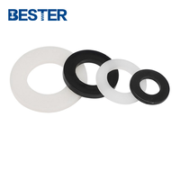 M5 DIN34815 White Black Insulation Round Washer with Hole 0.5mm Thick Padel Nylon Plastic Flat Washer