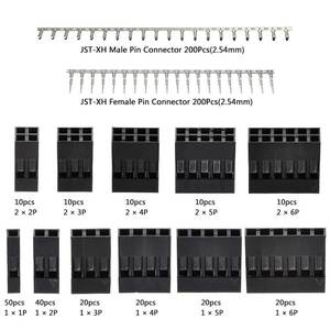 Eiechip 620pcs מחבר המגרש 2.54mm, כבל מגשר חוט פין שיכון כותרת ערכת, זכר Crimp סיכות + נקבה פין מסוף מחבר F - Product Image 2