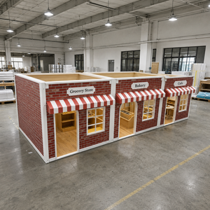 Équipement de jeu intérieur commercial : Centre de jeu de rôle Boulangerie et Ville en briques rouges pour centre de divertissement familial - Product Image 1