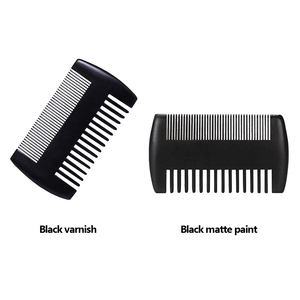 Bán Buôn Gỗ Tự Nhiên Công Cụ Tạo Kiểu Tóc Rộng Và Hẹp Răng Túi Đen Râu Bàn Chải Đôi Bên Lược Gỗ - Product Image 4