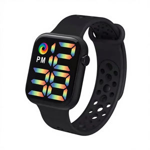 Reloj Deportivo Digital Electrónico de Plástico con Esfera Grande, Diseño Cuadrado Pequeño, para Hombre y Mujer, Estilo Arcoíris, Moda 2026 - Product Image 5