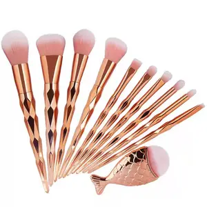 11 Pcs Eye Brush Set, Dazzling-Kleur Oogschaduw Blending Make-Up Kwasten Beauty Tools Cosmetische Penselen Kit