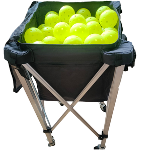 Carrito de Pelotas Plegable de Aleación de Aluminio Ligero, Ruedas para Tenis y Pickleball, Diseño Plegable Apto para Niños, Oxford - Product Image 4