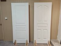 Portes intérieures en bois apprêtées blanches, ensemble de portes intérieures en bois, résistantes à l'humidité, insonorisées, coupe-vent, pour maisons