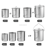Ensemble de casseroles et de poêles de camping en alliage d'aluminium et acier inoxydable et titane