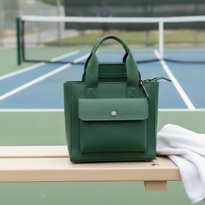 Mini sac de transport structuré en PU de style italien pour terrain de pickleball, capacité 1 raquette, aspect italien, logo personnalisé, vente en gros - Product Image 3