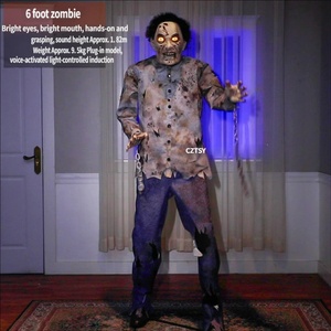 Grande Décoration Électrique d'Halloween : Chambre Secrète de la Maison Hantée, Effets Mécaniques Horrifiants, Induction, Fantôme, Loup-garou, Crâne, Accessoires de Scène - Product Image 2