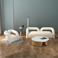 Fauteuil simple nordique pour salon ou bar, design irrégulier, luxe léger, cadre en bois blanc, mousse haute élasticité