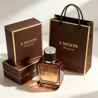 Prix d'usine – Flacons de parfum carrés uniques en verre ambré 30ml 50ml 100ml – Flacons de parfum vides en verre avec boîte