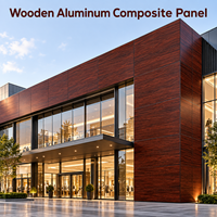 Panneau composite en aluminium à grain de teck de 4 mm, revêtement PVDF, panneau ACM pour la décoration murale extérieure